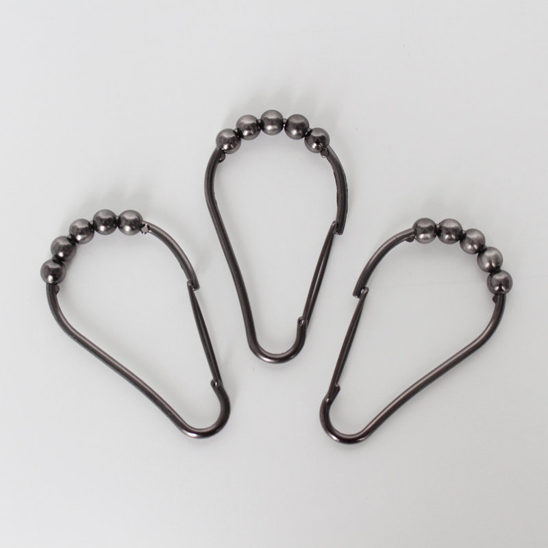 Crochets de rideau de douche Premium Premium, Bronze huilé