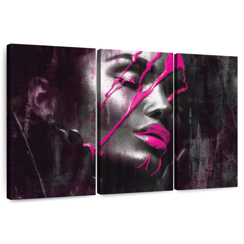 Goutte de peinture mauve Leisha, H 32 po x l 50 po