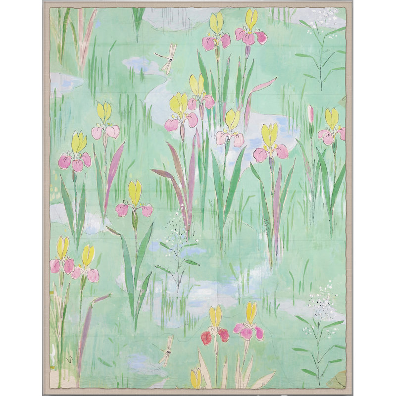 Fleur Vertes 1 Print by Paule Marrot, Acrylic Box, 56" H x 44" W x 1.25" D