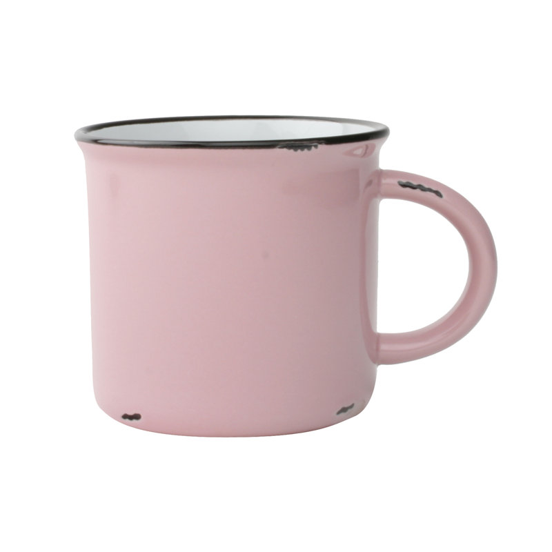 Tinware Stoneware Coffee Mug, Pink