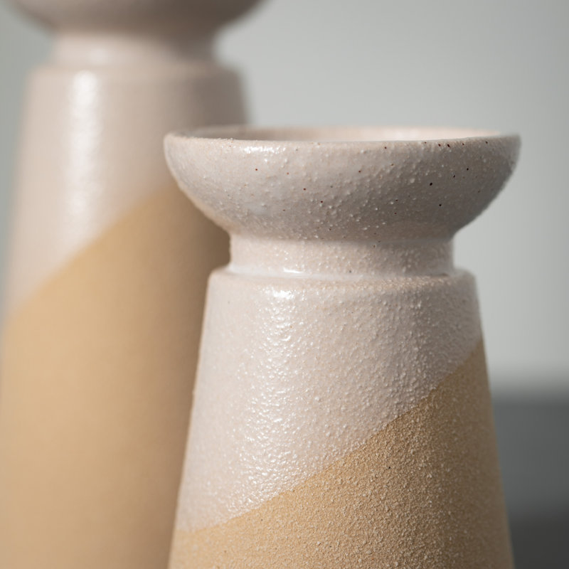 Porte-bougie colonne de poterie Valdes