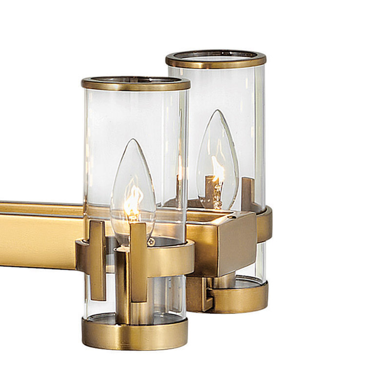Reeve 12 - Light Kitchen Island Linear Pendant, Heritage Brass