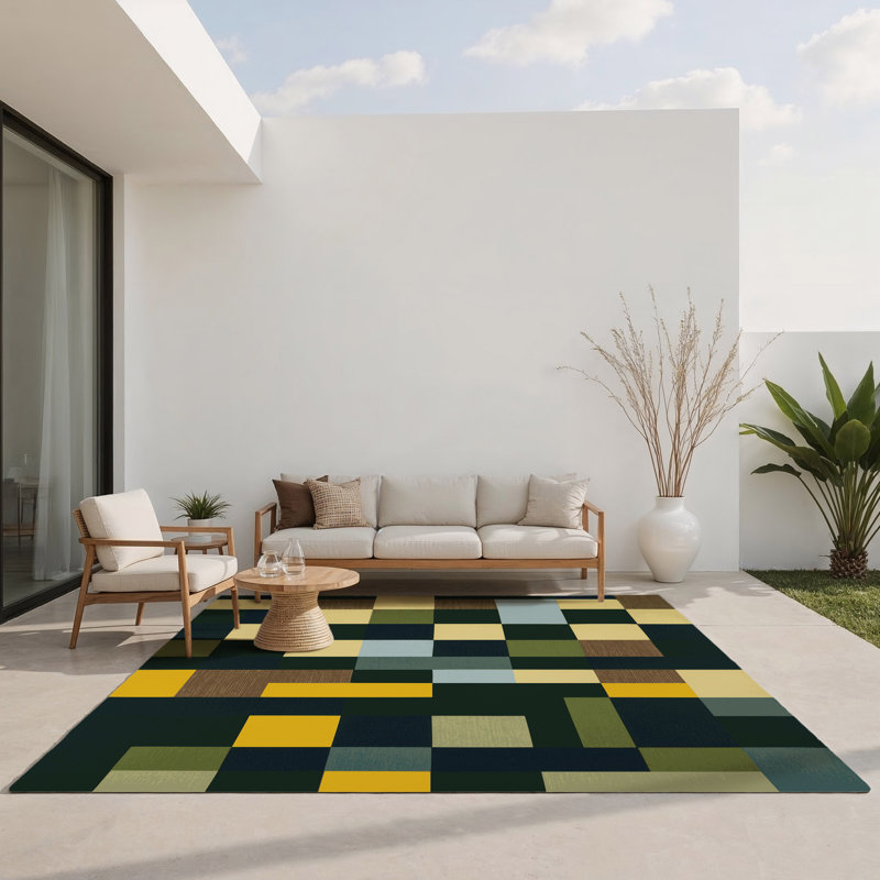 Tapis intérieur / extérieur carrelé, Rectangulaire 8 pi x 10 pi