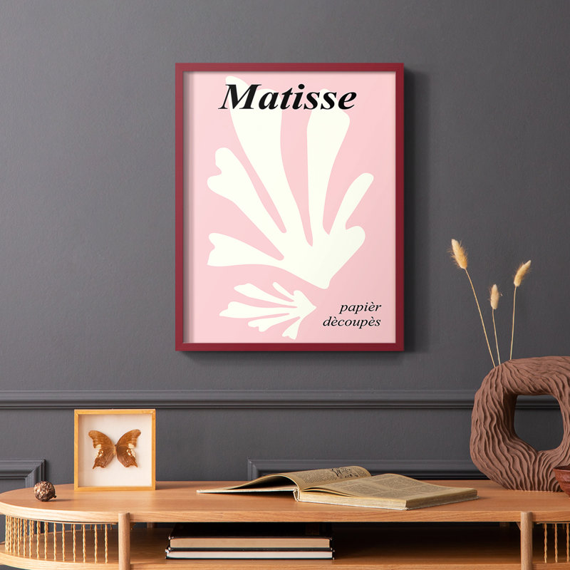 Matisse CECLVI, reproduction encadrée - bois massif, Rouge, H 10 po x l 8 po