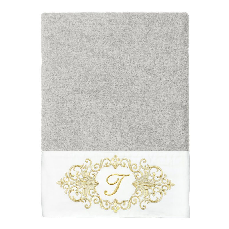 Linum Home Textiles 100% Turkish Cotton MONICA 2PC Embellished Bath Towel Set, T