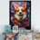 Corgi Charm - chien, art mural sur toile