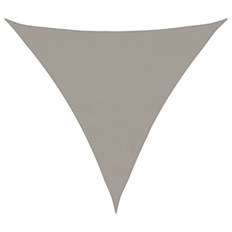 6m x 6m Triangle Shade Sail, Grey