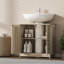 Meuble-lavabo sur pied 24 po avec 2 portes et tablette