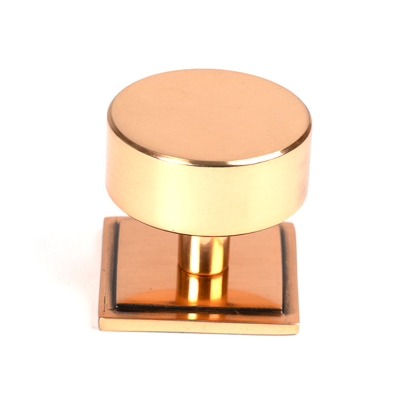 38mm Square Knob, Polished Bronze
