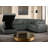 Corduroy U-Shape Sectional With Pull Out Bed & Storage Chaise + 6 Pillows-414281539-414278566