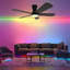 106.6cm 5 - Blade Dimmable RGB Reversible LED Ceiling Fan with Light Kit and Remote Control