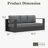 Modern Outdoor Aluminum 3-seater Sofa With Cushions-75357366