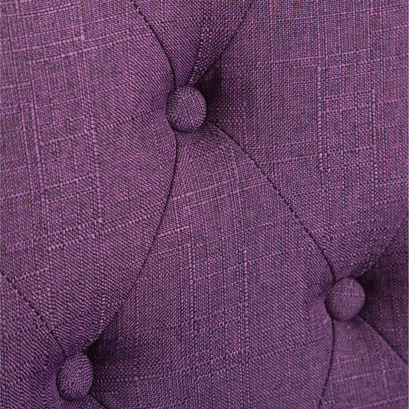 Chaise parsons capitonnée en bois massif (ensemble de 2), Mauve