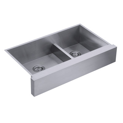 Évier de cuisine double à tablier frontal L 35,5 po x l 21,25 po Vault™