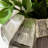 9" Hammered And Etched Silver Round Vase