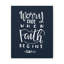 Worry Ends When Faith 2 Corinthians 5:7 1 Piece Wrapped Canvas Wall Art-1095987314