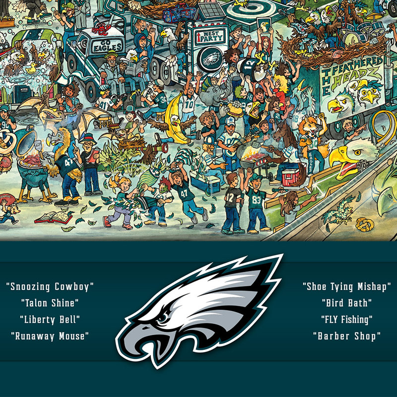YouTheFan Puzzle, 18" H x 24" W x 0.5" L, Philadelphia Eagles
