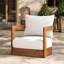 Fauteuil club d'extérieur en bois d'acacia