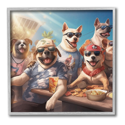 Dogs Enjoying Summer Framed Giclee Art by Jim Baldwin
