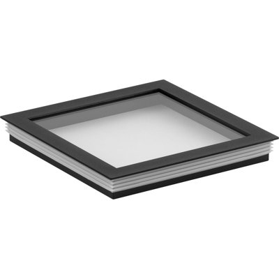Lentille cylindrique carrée en verre transparent