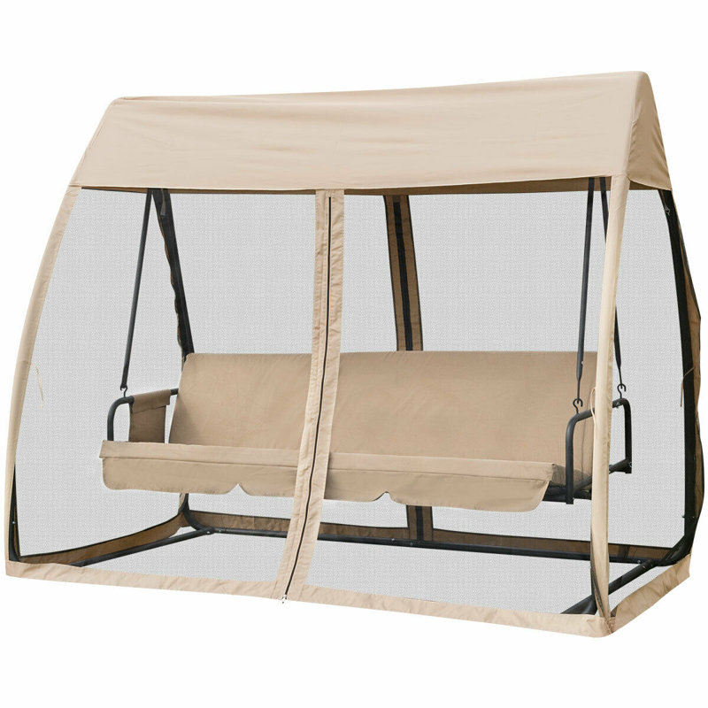 Porch Swing with Canopy, Beige