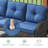 Bonia 6 - Person Outdoor Sectionals Seating Group with Cushions and Square Fire Pit-1986490476-1986490479