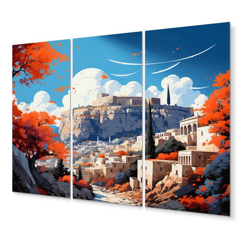 City Athens Popart II Cities & Countries Wall Decor on Metal
