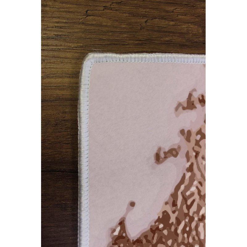 Stylish Hall Carpet (3.3 x 4.9 ft), 100% Polyester, 0.3 in Pile Height | Antibacterial, Non-Slip PVC Dot Underside | Woven Design with 3D Digital Printing | Machine Washable, Perfect for Home Décor & Comfort