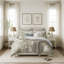 Ensemble de housse de couette en lin beige / ivoire French Countryside-60500116