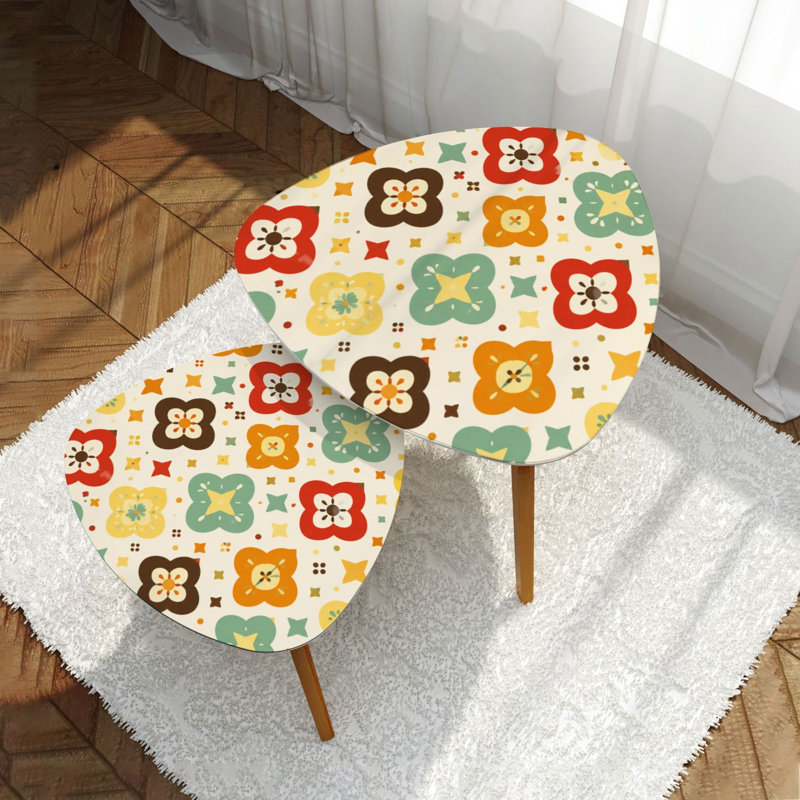 Ensemble de 2 tables basses gigognes Triangle