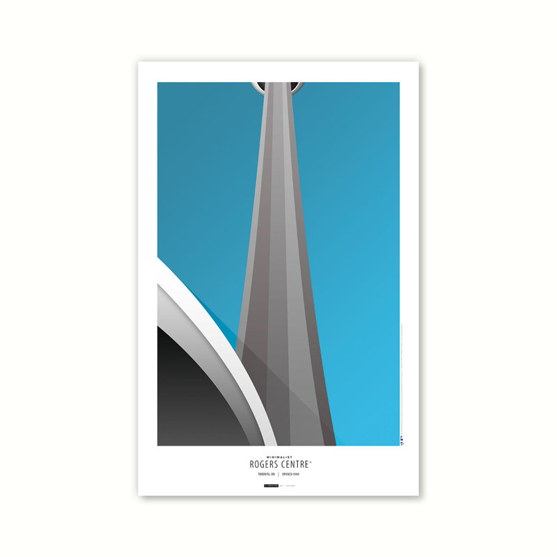 «Minimalist Rogers Centre» par S. Preston, impression sur toile non encadrée