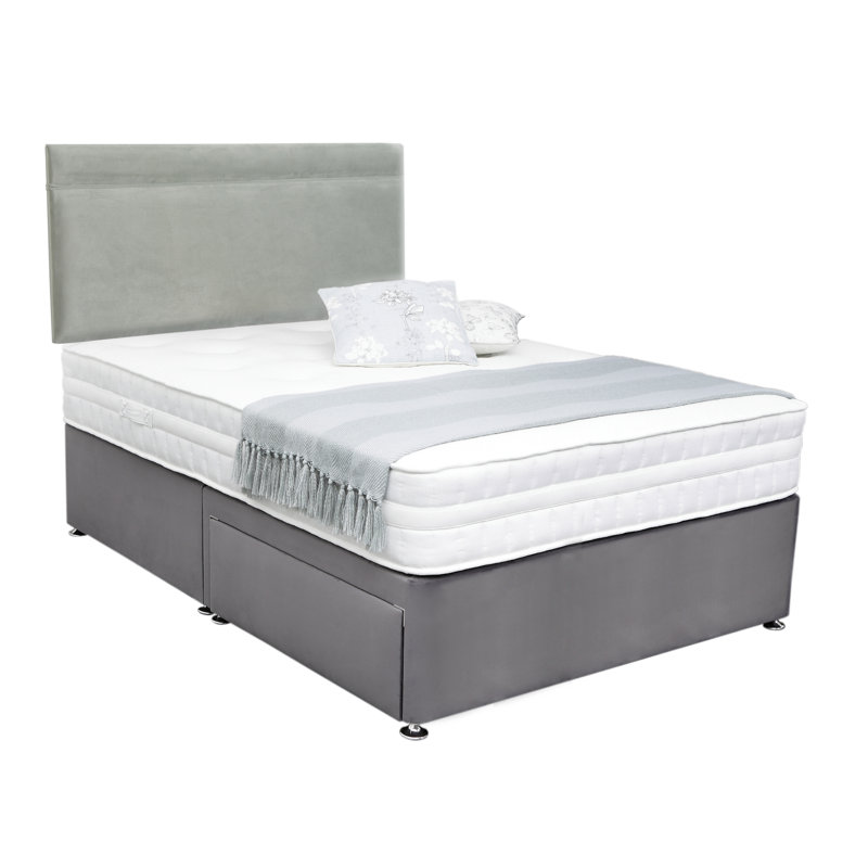 Arturo Upholstered Headboard, Small Double (4'), Plush Sage, Velvet