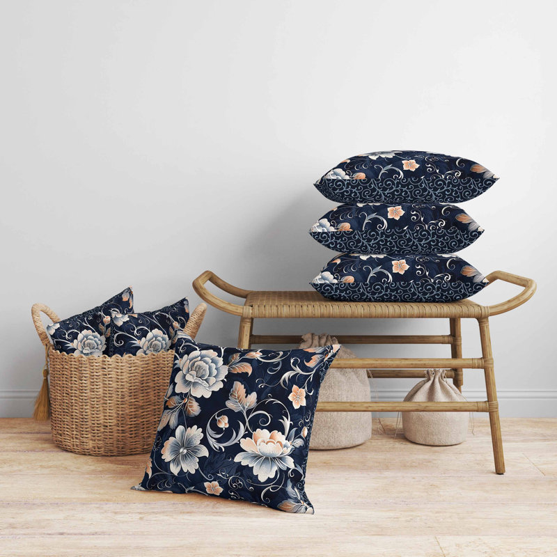 Coussin en suède, Carré 16 po
