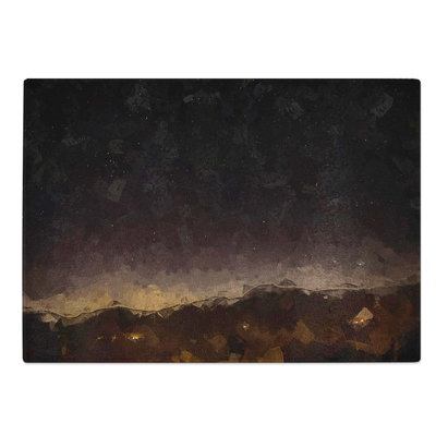 Tempered Glass Stars over Trigance in France Chopping Board