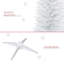 Arbre de Noël artificiel 7 pi avec 499 branches réalistes et support en plastique