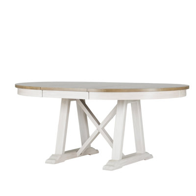 Farmhouse Extendable Oval Dining Table
