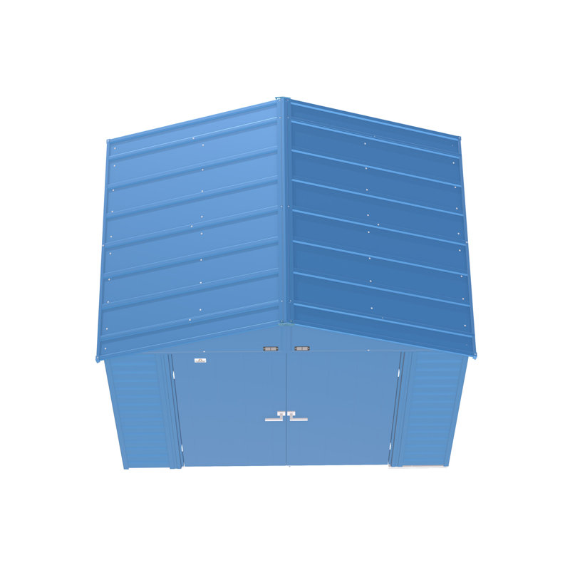 Select Steel Storage Shed Steel Storage Shed, 8X6, Blue Grey, Blue Gray
