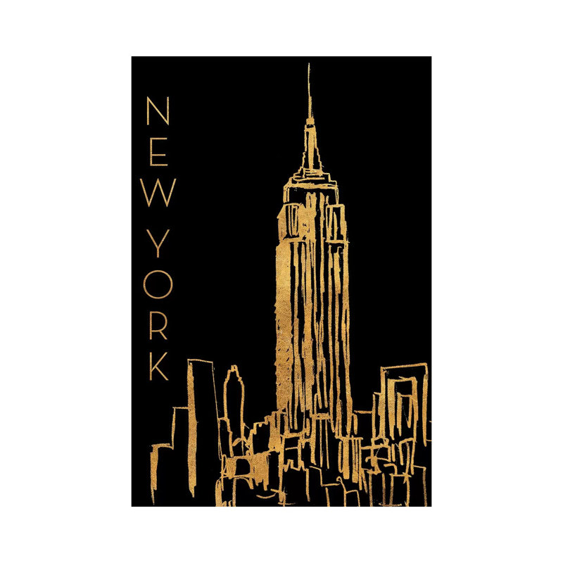 «New York on Black» par Nicholas Biscardi, impression sur toile tendue, H 40 po x l 26 po x P 1,5 po