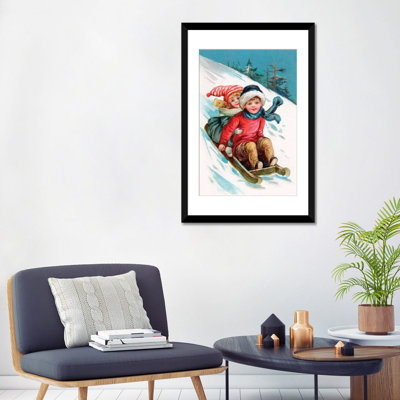 « rétro christmas i », impression sur toile