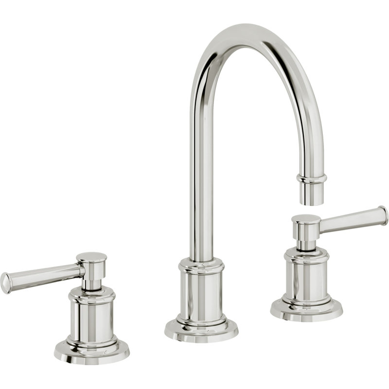 Miramar Widespread Faucet 2-Handle Bathroom Faucet, Polished Chrome, Lever Handle