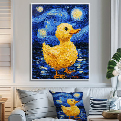 Cute Duck By Vincent I - Duck Canvas Print