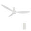 Ventilateur de plafond encastré à DEL blanc 3 pales avec télécommande Smart-710747032