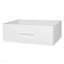 Commode 5 tiroirs avec grands tiroirs en tissu, blanc