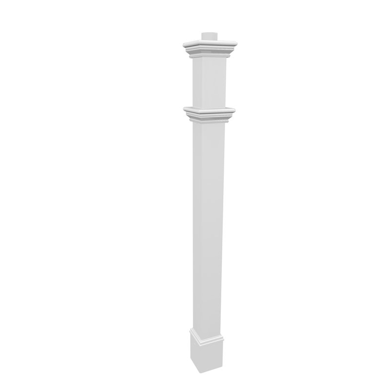 Lampadaire blanc en vinyle (poteau seulement)