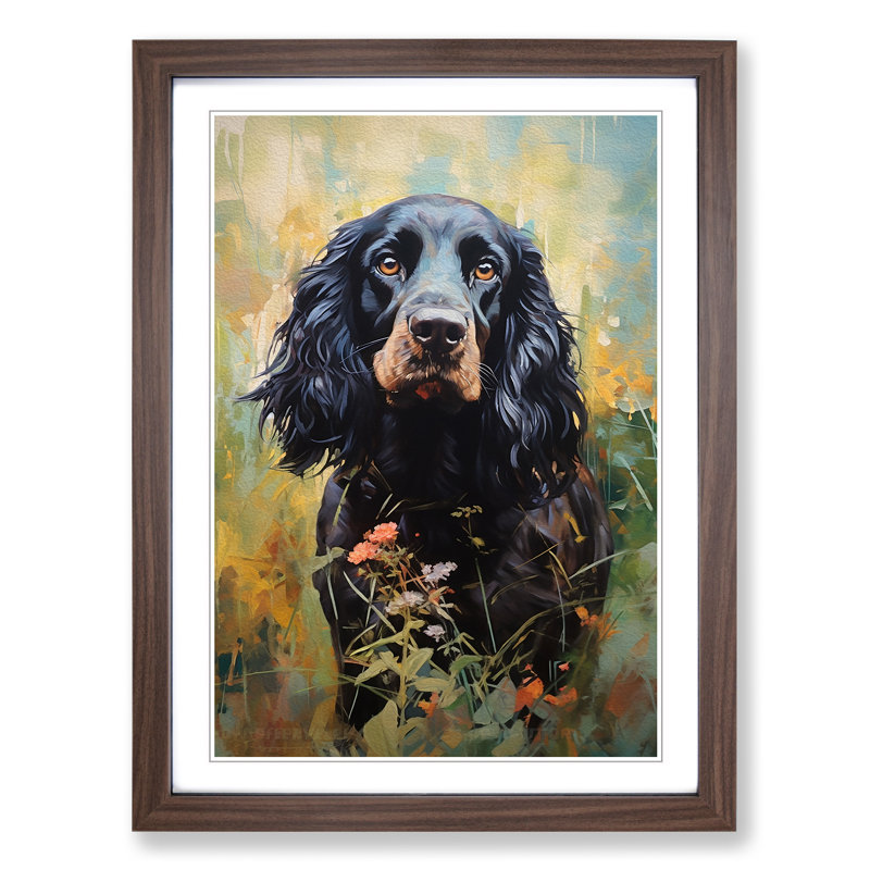 Single Picture Frame Print on Wood, Walnut Framed, 46cm H x 34cm W