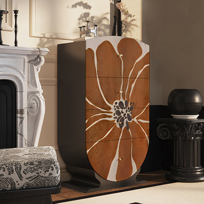 Armoire décorative française de style wabi-sabi