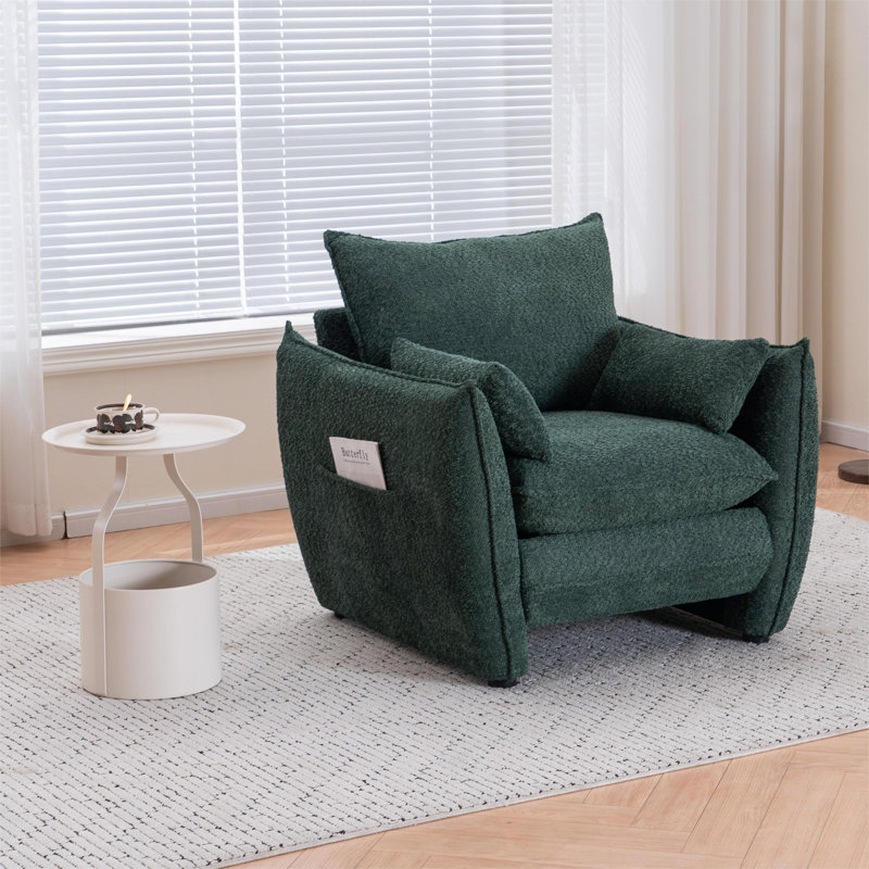 Fauteuil à angles vifs - Convient à une variété de cas de figure. Il s'agit d'un siège unique élégant pour les espaces modernes. Vert