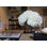 Hortensias blancs en vase en verre transparent