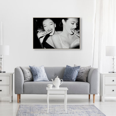 Midnight Mozzarella Graphic Art Canvas