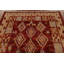 Tapis rouge en laine noué à la main de conception unique 5 pi 8 po x 7 pi 8 po New Age